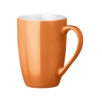 Tasse en céramique moderne de couleur de 370 ml Color Round couleur orange