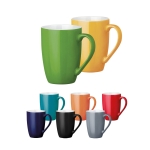 Tasse en céramique moderne de couleur de 370 ml Color Round diverses couleurs