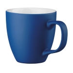 Tasses publicitaires en porcelaine de couleur mate de 450 ml Matt Plus couleur bleu