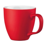 Tasses publicitaires en porcelaine de couleur mate de 450 ml Matt Plus couleur rouge