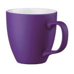 Tasses publicitaires en porcelaine de couleur mate de 450 ml Matt Plus couleur violet