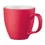 Tasses publicitaires en porcelaine de couleur mate de 450 ml Matt Plus couleur orange foncé