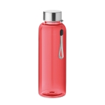 Gourde en plastique publicitaire recyclé antifuites 500 ml RPET couleur rouge transparent