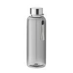 Gourde en plastique publicitaire recyclé antifuites 500 ml RPET couleur gris transparent