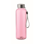 Gourde en plastique publicitaire recyclé antifuites 500 ml RPET couleur rose transparent