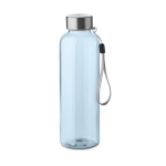 Gourde en plastique publicitaire recyclé antifuites 500 ml RPET couleur bleu clair transparent