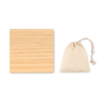 Jeu de voyage en bois dans une pochette en coton à offrir Smart couleur bois troisième vue