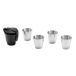 Lot de 4 verres en acier personnalisés avec sac de 25 ml Snaps couleur argenté sixième vue