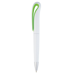 Stylo en ABS avec clip, encre bleue Cisne Blanco couleur vert lime