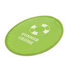 Frisbee pliable en polyester 190T fourni avec pochette couleur vert lime image avec logo