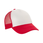 Casquette promotionnelle style camionneur avec quadrichromie MidTown couleur rouge