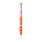 Stylos personnalisés pas cher en plastique avec Encre Noire Economy couleur orange première vue