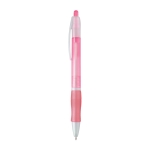 Stylos personnalisés pas cher en plastique avec Encre Noire Economy couleur rose