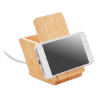 Chargeur avec support pour Smartphone et porte-stylo en bambou Desk couleur bois troisième vue