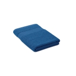 Serviettes absorbantes en coton biologique avec logo Cotton Medium couleur bleu roi