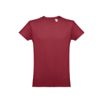 T-shirts publicitaires économiques en coton cardé 150 g/m² THC Luanda couleur bordeaux première vue