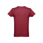 T-shirts publicitaires économiques en coton cardé 150 g/m² THC Luanda couleur bordeaux deuxième vue