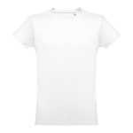 T-shirts publicitaires économiques en coton cardé 150 g/m² THC Luanda couleur blanc