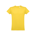 T-shirts publicitaires économiques en coton cardé 150 g/m² THC Luanda couleur jaune première vue