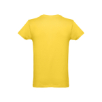 T-shirts publicitaires économiques en coton cardé 150 g/m² THC Luanda couleur jaune deuxième vue