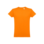 T-shirts publicitaires économiques en coton cardé 150 g/m² THC Luanda couleur orange première vue