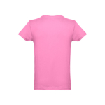 T-shirts publicitaires économiques en coton cardé 150 g/m² THC Luanda couleur rose deuxième vue