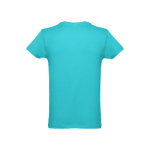 T-shirts publicitaires économiques en coton cardé 150 g/m² THC Luanda couleur turquoise deuxième vue