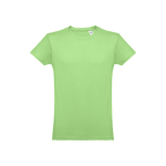 T-shirts publicitaires économiques en coton cardé 150 g/m² THC Luanda couleur vert clair première vue