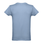 T-shirts publicitaires économiques en coton cardé 150 g/m² THC Luanda couleur bleu ciel