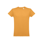 T-shirts publicitaires économiques en coton cardé 150 g/m² THC Luanda couleur jaune foncé première vue