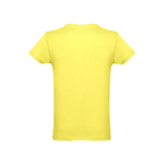 T-shirts publicitaires économiques en coton cardé 150 g/m² THC Luanda couleur jaune clair deuxième vue