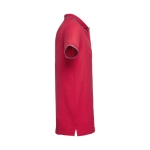 Polo personnalisé cintré avec logo en coton 210 g/m² THC Rome couleur rouge troisième vue