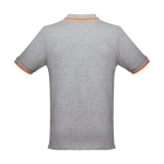 Polo personnalisé cintré avec logo en coton 210 g/m² THC Rome couleur gris deuxième vue