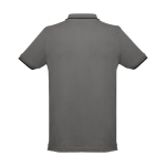 Polo personnalisé cintré avec logo en coton 210 g/m² THC Rome couleur gris foncé deuxième vue