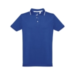 Polo personnalisé cintré avec logo en coton 210 g/m² THC Rome couleur bleu roi première vue