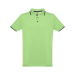 Polo personnalisé cintré avec logo en coton 210 g/m² THC Rome couleur vert clair première vue