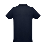 Polo personnalisé cintré avec logo en coton 210 g/m² THC Rome couleur bleu marine deuxième vue