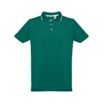 Polo personnalisé cintré avec logo en coton 210 g/m² THC Rome couleur vert foncé première vue