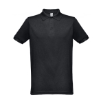 Polos avec logo en couleur en coton et polyester 200 g/m² THC Berlin couleur noir première vue