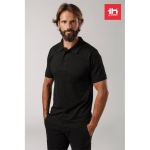 Polos avec logo en couleur en coton et polyester 200 g/m² THC Berlin couleur noir