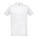 Polos avec logo en couleur en coton et polyester 200 g/m² THC Berlin couleur blanc