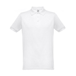 Polos avec logo en couleur en coton et polyester 200 g/m² THC Berlin couleur blanc première vue