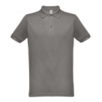 Polos avec logo en couleur en coton et polyester 200 g/m² THC Berlin couleur gris foncé