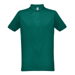 Polos avec logo en couleur en coton et polyester 200 g/m² THC Berlin couleur vert foncé