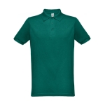 Polos avec logo en couleur en coton et polyester 200 g/m² THC Berlin couleur vert foncé première vue