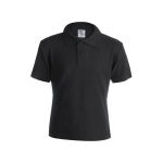 Polo promotionnel pour enfants 100% coton 180 g/m² Keya couleur noir première vue