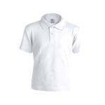 Polo promotionnel pour enfants 100% coton 180 g/m² Keya couleur blanc première vue