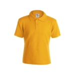 Polo promotionnel pour enfants 100% coton 180 g/m² Keya couleur jaune foncé première vue