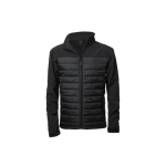 Vestes softshell personnalisées imperméables en polyester MKT Cornal couleur noir première vue