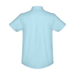 Chemises promotionnelles en coton et polyester 130 g/m² THC London WH couleur bleu ciel deuxième vue